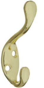 Stanley Hardware S806-729 Coat/ Hat Hook, Polished Brass