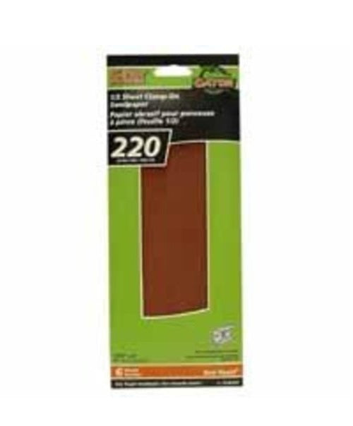 Gator 5140-012 Resin Bonded Power Sanding Sheet, 9" x 3-2/3", 220 Grit