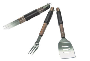 Grill Pro 40110 Wooden Handle Barbecue Tool Set, 3 Piece