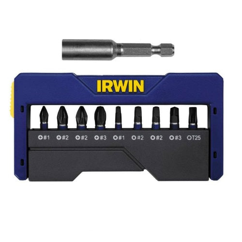 Irwin 1866983 Mixed Impact Insert Bit Pocket Case, 10 Piece