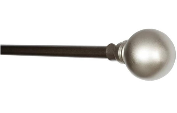 Kenney KN80102 Mercer Chained Ball Curtain Rod, 36" - 66", Brushed Nickel