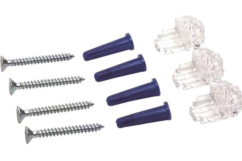 Prosource PH-121144-PS Mirror Holder Clips With Anchor, 1/4"