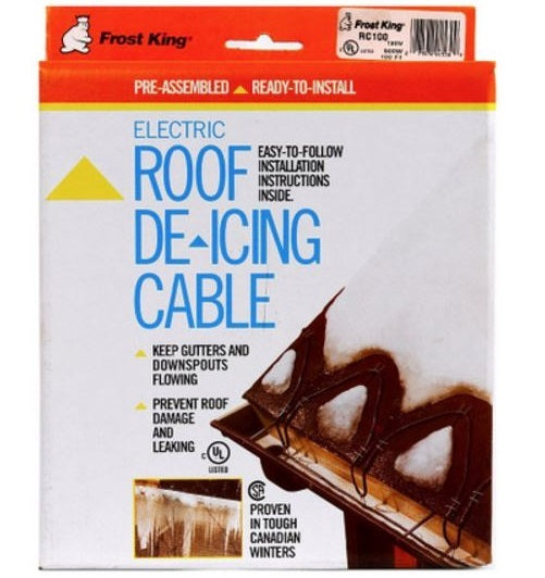 Frost King RC100 Electric Roof & Gutter De-Icing Cable Kits, 100'