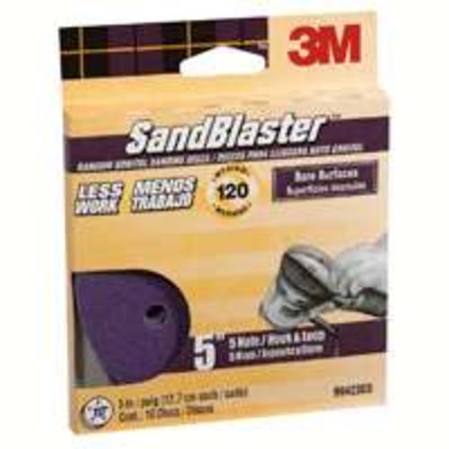 3M 99423ES SandBlaster Heavy Duty Sanding Disc, 5",  120 Grit, 10-Pack