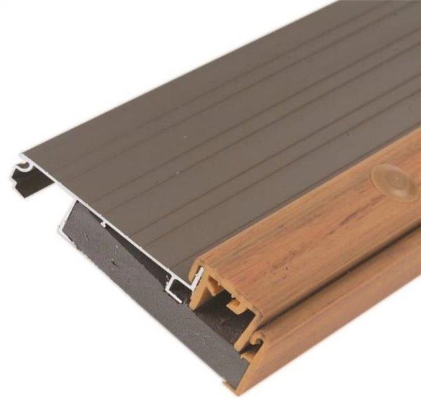 M-D Building 49008 Adjustable Thermal Break Door Threshold, 36" Satin Nickel