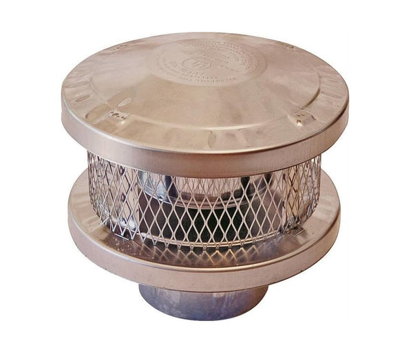 AmeriVent 8HS-RCS Round Vent Cap, Stainless Steel
