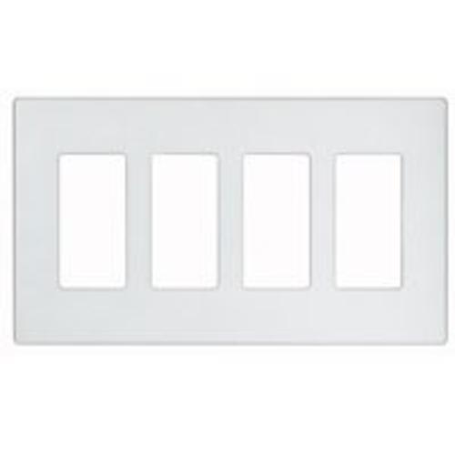 Cooper Wiring 9524SG  Aspire Screwless Wallplate, 4-Gang, Silver Granite