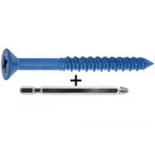 Cobra 631J Concrete Screws Flat Head, 1/4"x1-3/4"
