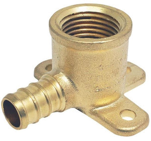 Apollo Valves CPXDEE12 Brass PEX Drop-Ear Elbow, 1/2" x 1/2"
