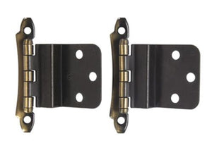 Amerock BP7538AE Non Self Closing Hinge, Antique Brass, 3/8"