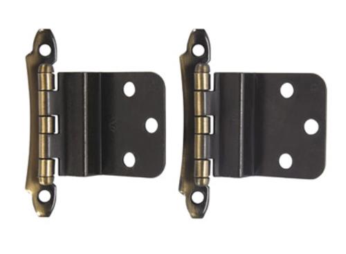 Amerock BP7538AE Non Self Closing Hinge, Antique Brass, 3/8"
