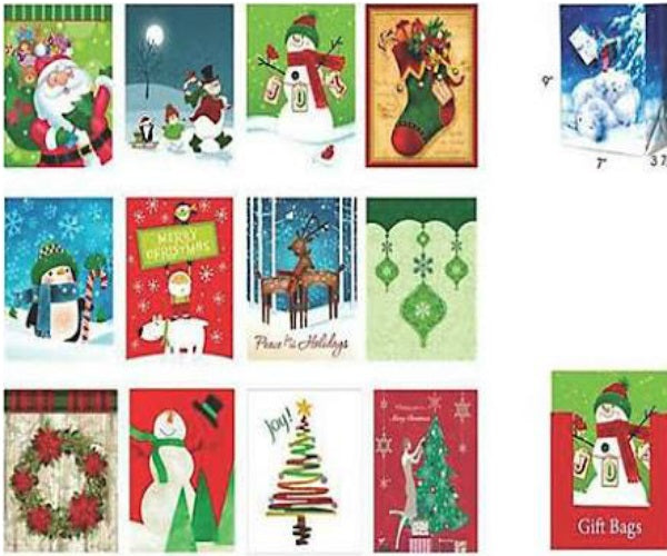 Santas Forest 69605 Gift Bags Medium, Assorted Designs