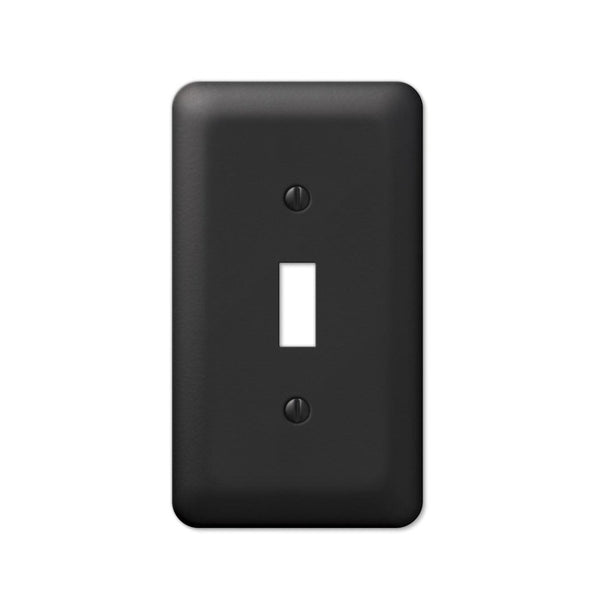 AmerTac 935TBK Devon 1-Gang Toggle Wallplate, Black