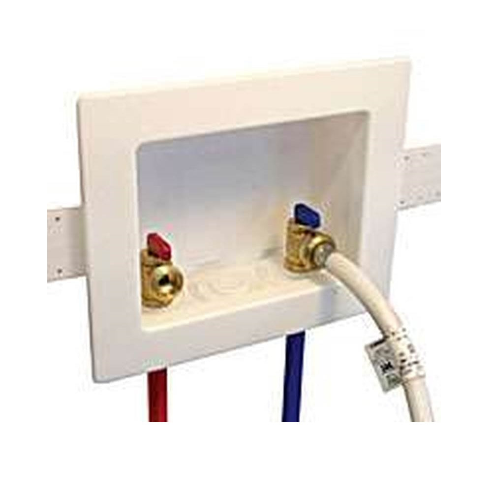 Eastman 60250/WPWME-1 Washing Machine Outlet Box, White, 1/2 Inch x 3/4 Inch