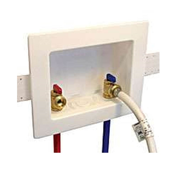 Eastman 60250/WPWME-1 Washing Machine Outlet Box, White, 1/2 Inch x 3/4 Inch