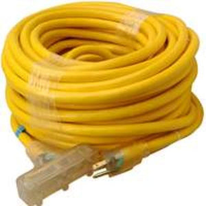 Coleman Cable 043898802 Triple End Extension Cords W/Lite, 100'