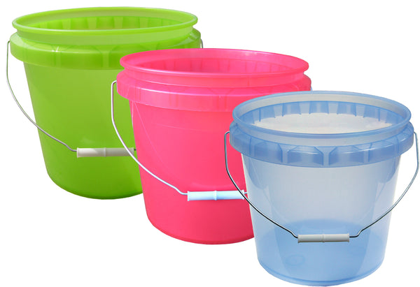 Encore Plastics 31448 Translucent Pail, 3.5 Gallon, 1-Qty, Assorted Colors
