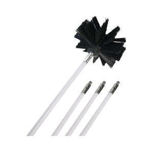 Dundas Jafine PCPBZW Drill Powered Duct Brush, Gray, 8 ft