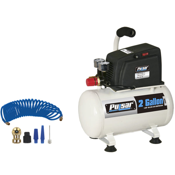 Pulsar PCE6021K Compact Portable Air Compressor, 2 Gallon, 100 PSI