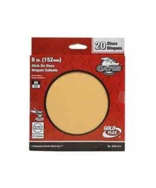 Gator 3245-012 Red Resin Stick-On Sanding Disc, 6", 80 Grit
