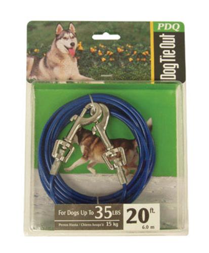 PDQ Q2320-000-99 Dog Tie Out Cable, 20'