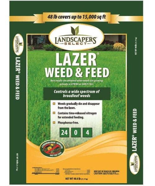 TurfCare 902729 Lazer Lawn Weed & Feed, 24-0-4, 48 Lbs