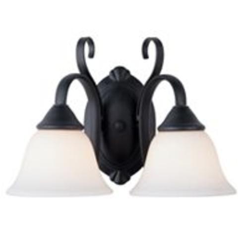 Boston Harbor F3-2W Two Light Wall Sconce Fixture, Matte Black