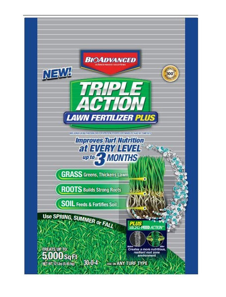 BioAdvanced 709860F Advanced Triple Action Lawn Fertilizer, 12 Lbs