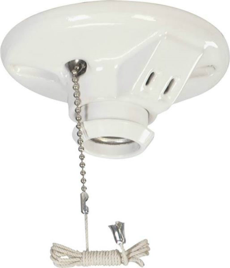 Arrow Hart 669-SP Pull Chain Porcelain Lampholder, 660 Watts, 125 Volt
