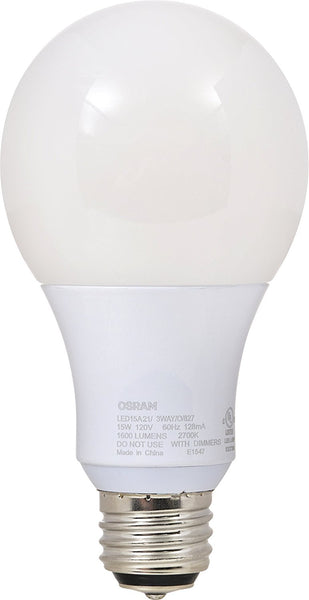 Sylvania 74021 3-Way LED Light Bulb, Soft White, 4.5/8.5/15 W
