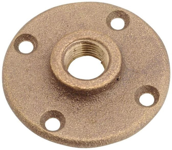 Anderson Metals 738151-08 Brass Floor Flange, 1/2"