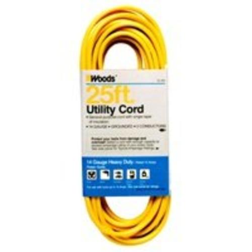 Woods 0834 Flat Vinyl Extension Cord,  25&#039;