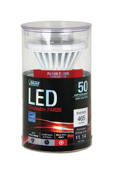 Feit Electric PAR20/830/LEDG11 Dimmable PAR20 LED Light Bulb, 6.5W, 450 Lumen