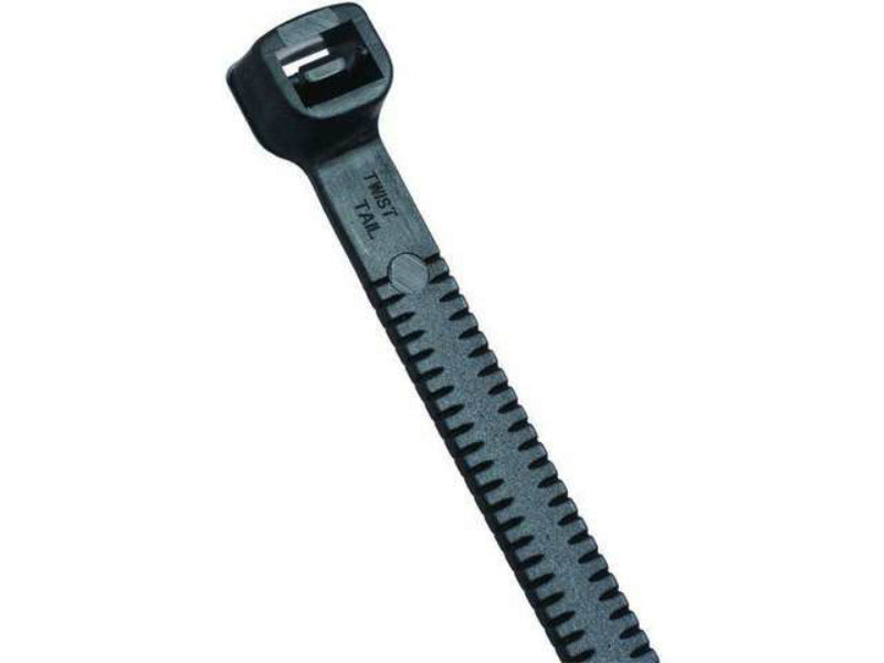 Catamount TT-7-30-0-L Twist Tail Cable Ties, 7", Black