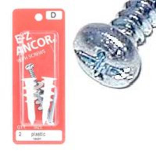 Midwest Fastener 10421 Wall Anchor, 8X1.25", Plastic, 15 Pieces