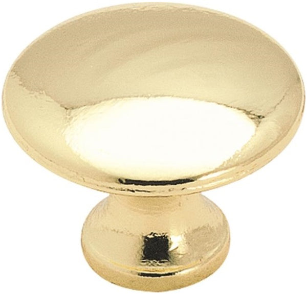 Amerock 255PB Allison Round Cabinet Knob, 1-1/4", Polished Brass