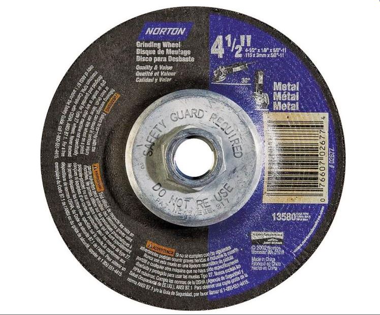 Norton 66252843609 Metal Cut-Off Depressed Center Abrasive Wheel