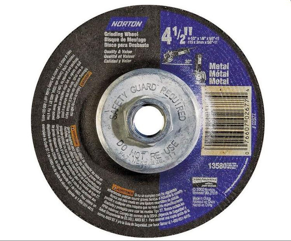 Norton 66252843609 Metal Cut-Off Depressed Center Abrasive Wheel