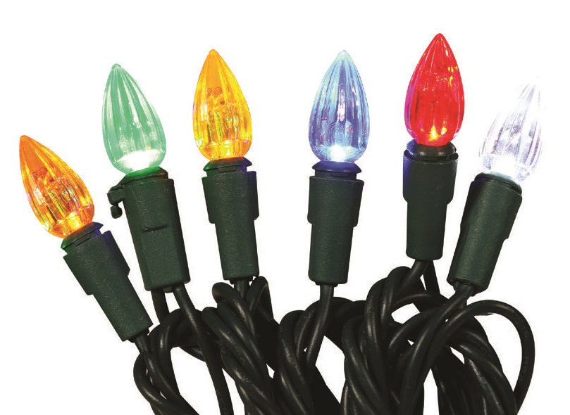 Holiday Basix U11E302C Christmas Light Set, C3 LED Bulb, 100 Lights