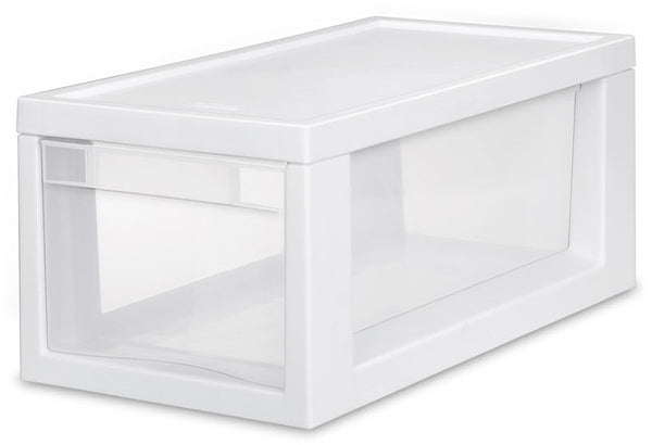 Sterilite 23508006 Narrow Modular Drawer, White
