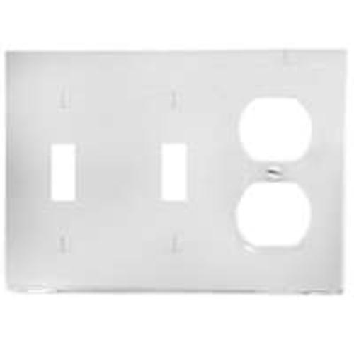 Cooper Wiring PJ28W 3Gang 2 Toggles&Duplex Plate-White