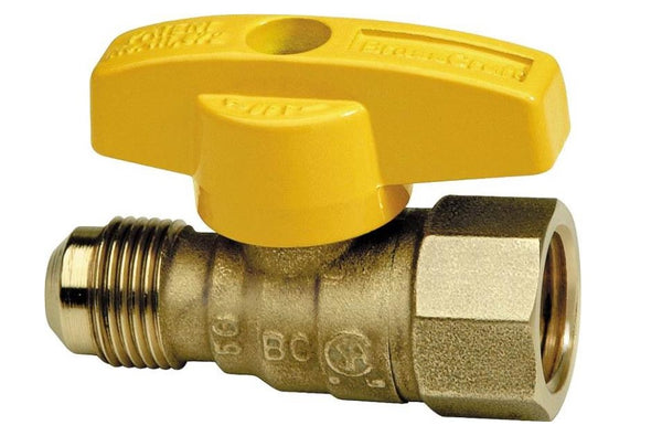 BrassCraft TBV6F-8 Gas Ball Valve 3/8 Od Flrx1/2Fip