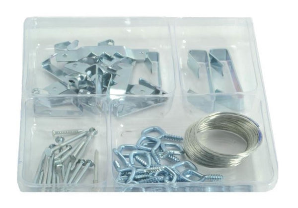 Midwest 23592 Picture Hanger Assortment Kit, 61 Piece