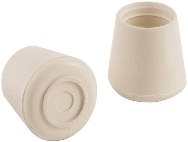 Prosource FE-50641-PS Furniture Leg Tips, 1/2", White, 4/Pack