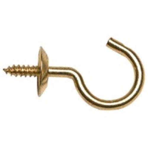 Stanley 75-9010 Solid Brass Cup Hook, 5/8"