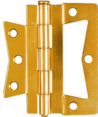 National Hardware N244-806 Non-Mortise Hinge 3-1/2", Bright Brass (2-Pack)