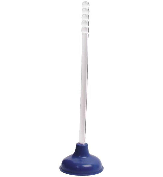 ProSource TP6063L Toilet Plunger, Long Handle, Blue