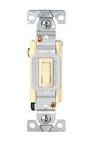 Cooper Wiring 1303-7A 3-Way Framed Toggle AC Quiet Switch, Almond