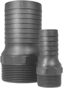 Green Leaf  CN 125 P  Nipple Heavy Duty Combo Poly, 1.25" Barb