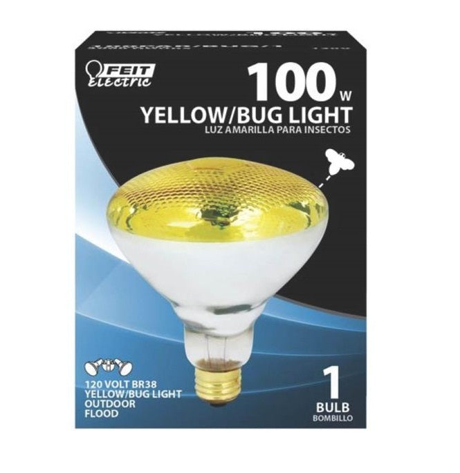 Feit Electric  100PAR/BUG/1 Outdoor Yellow Bug Floodlight, 100W